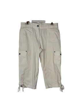 Counterparts 6 Beige Cargo Capri Pants Adjustable Hem Gorpcore Naturecore